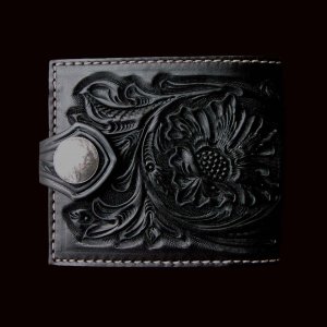 画像: ファニー コインヘッド ビルフォード ハンドクラフト・Hand Craft(Black)/Funny Coin Head Billfold