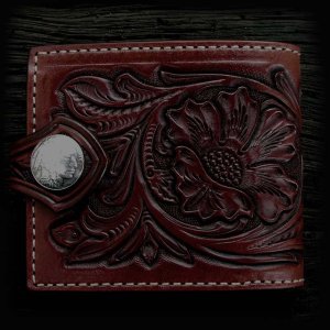 画像: ファニー コインヘッド ビルフォード ハンドクラフト・Hand Craft(Brown Antique)/Funny Coin Head Billfold