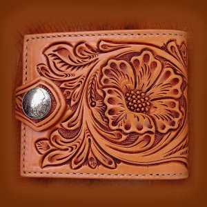 画像: ファニー コインヘッド ビルフォード ハンドクラフト・Hand Craft(Tan Antique)/Funny Coin Head Billfold