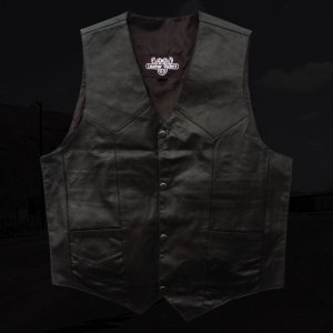 画像: ウエスタン レザー ベスト（ブラック）/Western Leather Vest(Black)