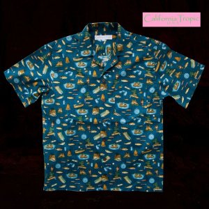 画像: カリフォルニア トロピック USA キャンプシャツ（フィッシング・デニム）/California Tropic Camp Shirt