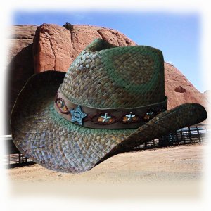 画像: シェリフ コンチョ＆スター ストローハット（オールドタイムブラウン）/Western Straw Hat