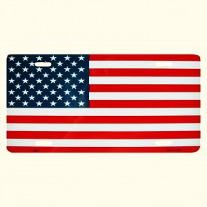 画像: アメリカ国旗 ライセンスプレート/License Plate