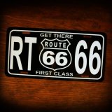 画像: ルート66 ライセンスプレート ファーストクラス/Route66 License Plate