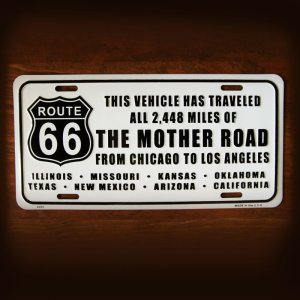 画像: ルート66 ライセンスプレート 2448マイル/Route66 License Plate