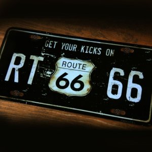 画像: ルート66 ライセンスプレート RT66/Route 66 License Plate