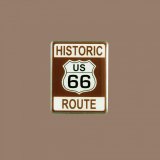 画像: ルート66 ピンバッジ ヒストリック・ブラウン/Pin Route66