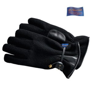 画像: ペンドルトン ウール レザーグローブ（手袋）ブラック/Pendleton Wool Gloves