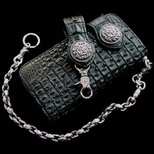 画像: ファニー ライダースウォレット（ホーンバックナイルクロコダイル・ブラック/VICTOR37MM・SE-1）/Funny Rider's Wallet(Horn Back Nile Crocodile・Black)