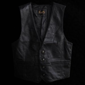 画像: スカリー レザー ベスト（ブラック）/Scully Leather Vest(Black)