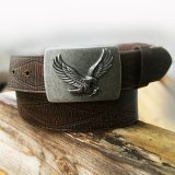 画像: イーグル バックル レザー ベルト（ブラウン）/Leather Belt(Brown)