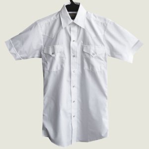 画像: パンハンドルスリム ウエスタンシャツ（ホワイト・無地/半袖）/Panhandle Slim Short Sleeve Western Shirt