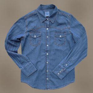 画像: ウエスタン ジーンズシャツ デニム（長袖）/Long Sleeve Western Denim Shirt(Women's)