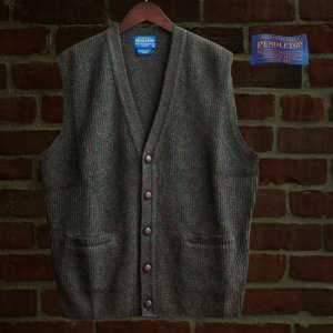 画像: ペンドルトン シェトランド ウール ベスト（ブルーミックス）/Pendleton Shetland Wool Vest 