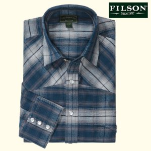 画像: フィルソン 長袖 フランネル ウエスタンシャツ（ブルーマルチ）/Filson Western Shirt