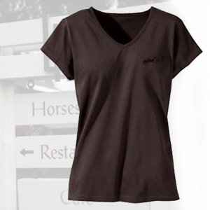 画像: ポニー デザイン 半袖Tシャツ ダークブラウン（レディース）S/Ponies Shortsleeve T-shirt(Dark Brown・Women's)