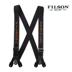 画像: フィルソン タブ サスペンダー（ブラック・タン）/Filson Tab Suspenders(Black/Tan)