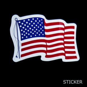画像: ビニール ステッカー 星条旗（ウエーブ）/Sticker
