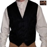 画像: スカリー オールドウエスト ベスト（ペイズリーブラック）/Scully Old West Paisley Vest (Black)