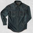 画像2: ビンテージウォッシュ ウエスタン デニム シャツ（インディゴ）L/Western Denim Shirt