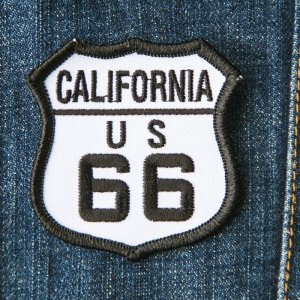 画像: ワッペン カリフォルニア US ルート66 ブラック・ホワイト/Patch Route 66