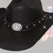 画像2: ブルハイド テリークラーク コレクション ラインストーン ストローハット（ブラック）/Bullhide TERRI CLARK Collection Straw Hat (Black)