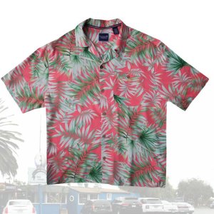 画像: トロピカル ブリーズ リゾート シャツ （半袖・コーラル&リーフグリーン）L/Tropical Breezes Short Sleeve Shirt