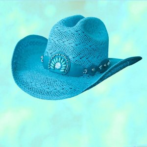 画像: ブルハイド ウエスタン ストローハット イッチィグーニー（ターコイズブルー）/Bullhide Western Straw Hat Itchygoonie(Blue)