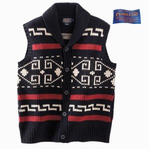 画像: ペンドルトン ウール ベスト（ブラック・クリーム）XS/Pendleton Westerley Sweater Vest(Black/Cream)