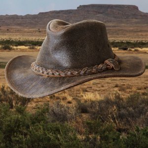 画像: ヘンシェル ラスティック レザー ハット（ブラウン）/Henschel Leather Hat(Brown)
