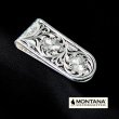 画像2: モンタナシルバースミス アンティークシルバー シェリダンワイルドローズ マネークリップ/Montana Silversmiths Antiqued Sheridan Rose Money Clip