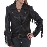 画像: スカリー レディース ラムレザー フリンジ モーターサイクル ジャケット（ブラック）M/Scully Soft Touch Lamb Fringe Motorcycle Jacket(Black)