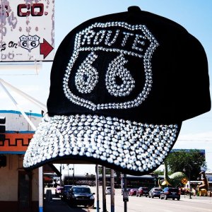 画像: ルート66 ラインストーン キャップ（ブラック）/Route 66 Rhinestones Cap(Black)