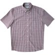 画像2: エバグリーン 半袖 シャツ（バーガンディー・ブルー）/Evergreen Plaid Shortsleeve Shirt