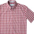 画像1: エバグリーン 半袖 シャツ（バーガンディー）/Evergreen Plaid Shortsleeve Shirt