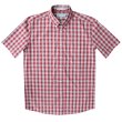 画像2: エバグリーン 半袖 シャツ（バーガンディー）/Evergreen Plaid Shortsleeve Shirt