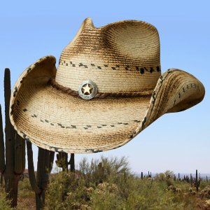 画像: スター＆パーム ウエスタン ストローハット（ナチュラル）/Western Straw Hat（Natural)