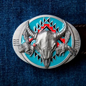 画像: バッファロー スカル ベルト バックル/Buckle Buffalo Skull 