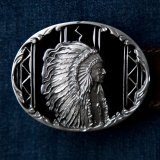 画像: インディアン ベルト バックル ブラック（ダイアモンドカット）/Belt Buckle Indian