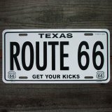 画像: ルート66 ライセンスプレート テキサス/Texas Route 66 License Plate