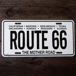 画像: ルート66 ライセンスプレート マザーロード/The Mother Road Route 66 License Plate