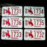 画像: アメリカ ワイオミング州 ナンバープレート・カーライセンスプレート 連番6枚セット/Wyoming License Plates TRUCK