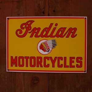 画像: インディアン モーターサイクル Indian Motorcycles メタルサイン