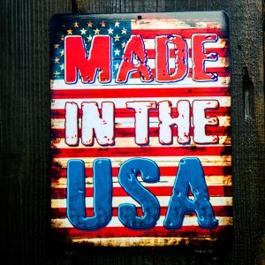 画像: MADE IN THE USA 星条旗 メタルサイン/Metal Sign American Flag