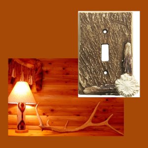 画像: 鹿の角 スイッチプレート アメリカ 仕様品 1口/Electrical Cover(Single)
