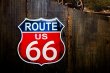 画像2: アメリカン ハイウェイ ルート66 メタルサイン/Metal Sign Route 66