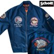 画像1: ショット NYC MA-1 フライト ジャケット（ネイビー）/Schott NYC MA-1 Commemorative Flight Jacket(Navy)