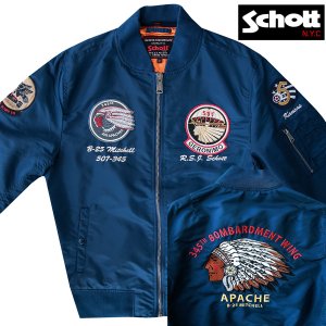 画像: ショット NYC MA-1 フライト ジャケット（ネイビー）/Schott NYC MA-1 Commemorative Flight Jacket(Navy)