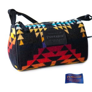 画像: ペンドルトン トラベル キット バッグ・ドップ バッグ（ブラック・レッド・イエロー）/Pendleton Travel Kit Dopp Bag With Strap