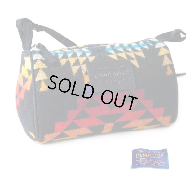 画像1: ペンドルトン トラベル キット バッグ・ドップ バッグ(ブラック・レッド・イエロー)/Pendleton Travel Kit Dopp Bag With Strap